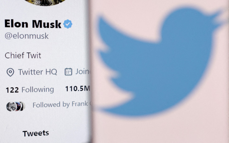 L&#39;illustrazione mostra l&#39;account di Elon Musk e il logo di Twitter