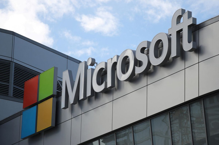 Un logo Microsoft è visibile a Los Angeles, California, USA, 7 novembre 2017.