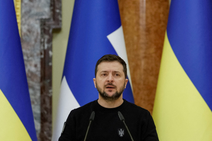 Il presidente ucraino Zelenskiy partecipa a una conferenza stampa congiunta con il presidente finlandese Niinisto a Kiev