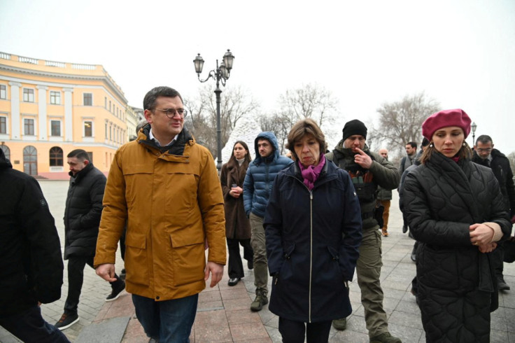 Il ministro degli Esteri francese Colonna e l&#39;omologo ucraino Kuleba visitano Odessa