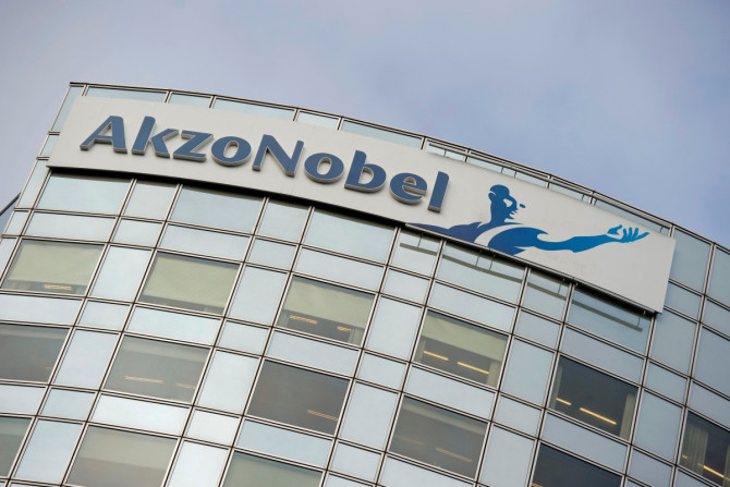 Il logo di AkzoNobel è stato visto ad Amsterdam