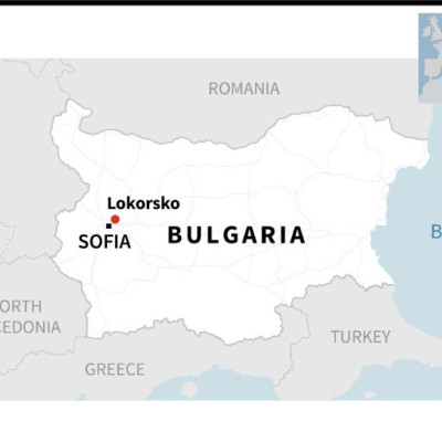 Mappa che individua il villaggio di Lokorsko in Bulgaria, dove i migranti sono stati trovati morti in un camion