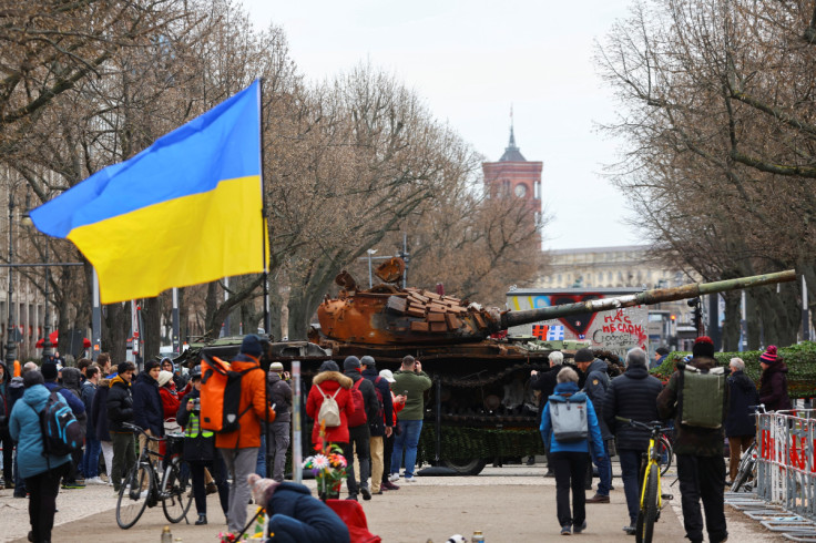 Evento che segna il primo anniversario dell&#39;invasione russa dell&#39;Ucraina, a Berlino