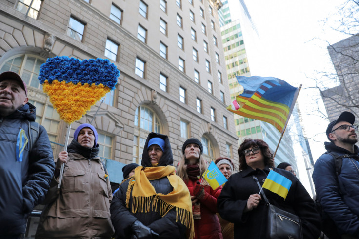 Commemorazioni che segnano un anno dall&#39;invasione russa dell&#39;Ucraina, a New York City