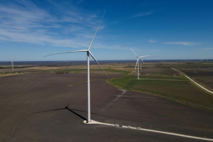 Una nuova installazione di turbine eoliche vicino a Dawson, Texas
