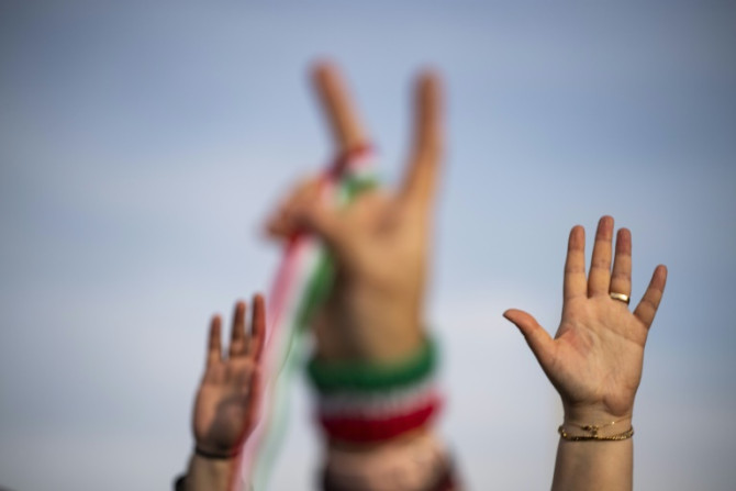 Gli attivisti hanno manifestato a Washington a febbraio per protestare contro il governo iraniano