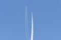 L&#39;aereo spaziale Virgin Galactic SpaceShipTwo Unity e la nave madre si separano mentre volano sopra lo Spaceport America nel New Mexico l&#39;11 luglio 2021